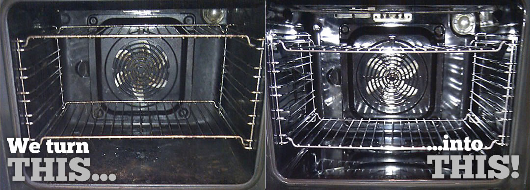 Oven Cleaning before and after