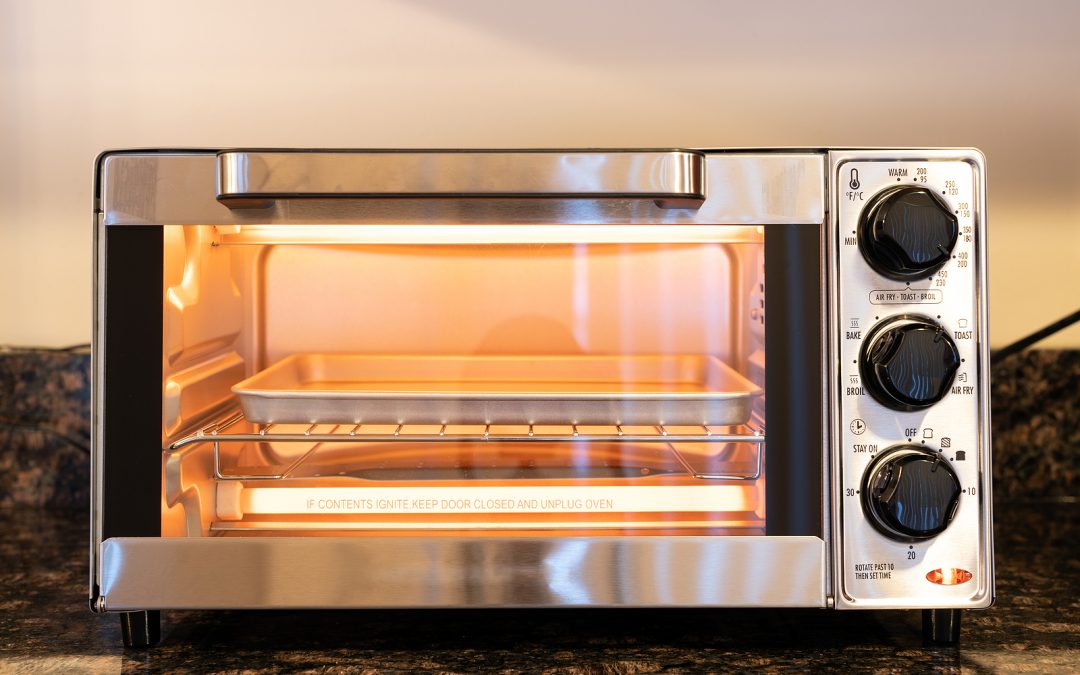 Stainless Steel Modern Design Toaster Oven Is On The Granite Kit